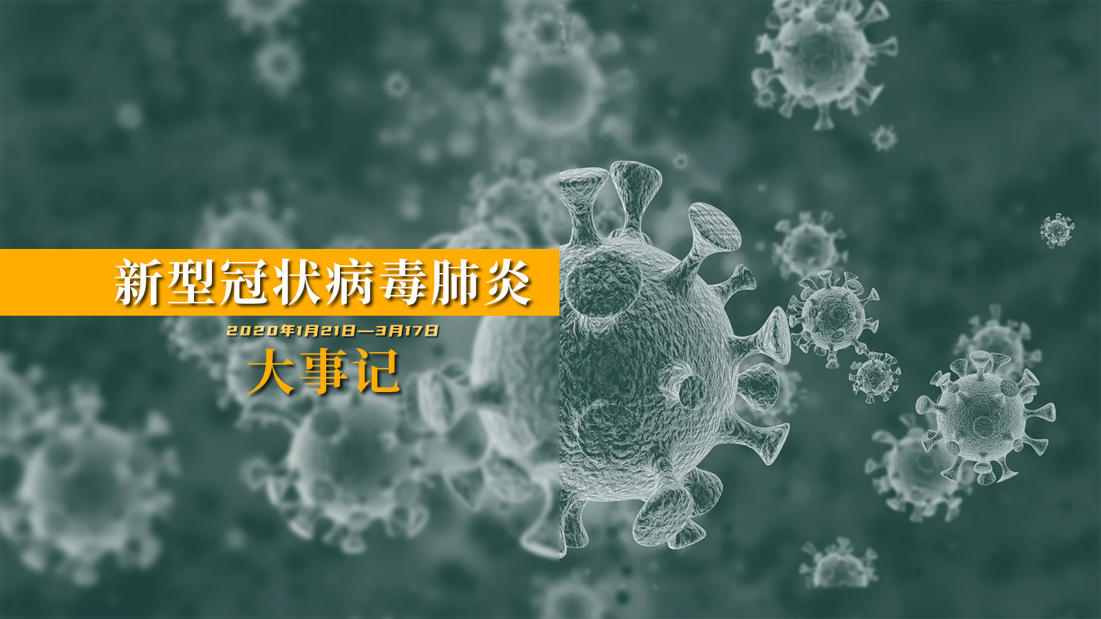新型冠状病毒肺炎大事记(2020年1月21日—3月17日)